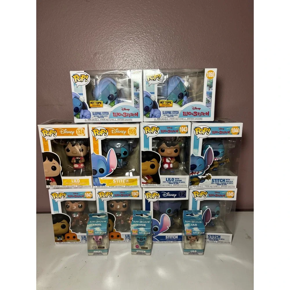 Lilo & Stitch Funko Pop Lot Hot Topic Exclusive Sleeping Stitch Lilo Angel